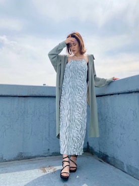 「MURUA（ムルーア）のアイテム（サンダル）」を使った、MURUAさん（レディース・160cm）の春コーディネート