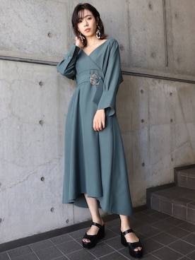 「MURUA（ムルーア）のアイテム（サンダル）」を使った、MURUAさん（レディース・160cm）の春コーディネート