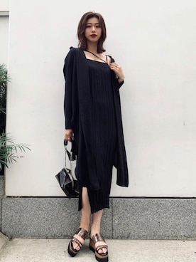 「MURUA（ムルーア）のアイテム（ショルダーバッグ）」を使った、MURUAさん（レディース・160cm）の夏コーディネート