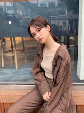 「MURUA（ムルーア）のアイテム（その他パンツ）」を使った、MURUAさん（レディース・160cm）の夏コーディネート