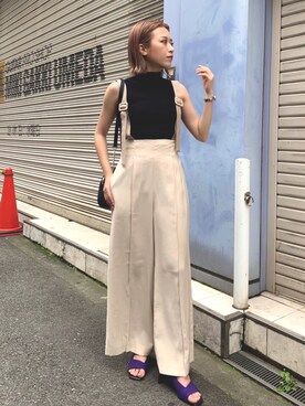「MURUA（ムルーア）のアイテム（サンダル）」を使った、MURUAさん（レディース・160cm）の夏コーディネート