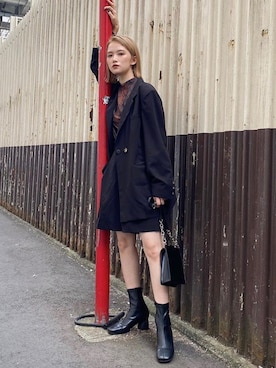 「MURUA（ムルーア）のアイテム（ショルダーバッグ）」を使った、MURUAさん（レディース・160cm）の秋コーディネート