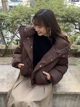 「murua」｜「アイテム（ジャケット/アウター）」を使った、MURUAさん（レディース・160cm）の秋コーディネート