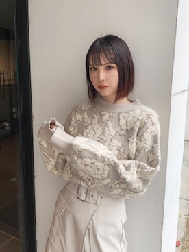 「MURUA（ムルーア）のアイテム（スカート）」を使った、MURUAさん（レディース・160cm）の秋コーディネート