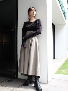 「murua」｜MURUAさん（レディース・160cm）の冬コーディネート