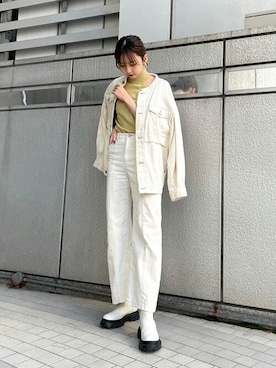 「MURUA（ムルーア）のアイテム（その他パンツ）」を使った、MURUAさん（レディース・170cm）の冬コーディネート