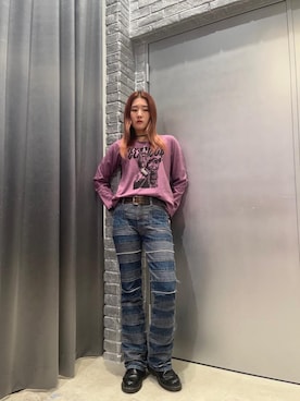 「でにむ」｜「アイテム（アクセサリー）」を使った、moanghaeeeさん（レディース・168cm）の春コーディネート