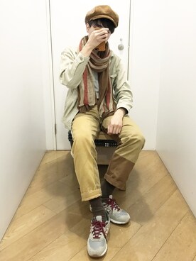 「initial（イニシャル）のアイテム（トップス）」を使った、-W-さん（メンズ・171cm）の冬コーディネート