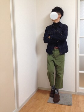 「STUDIOUS（ステュディオス）のアイテム（その他シューズ）」を使った、つっきーさん（メンズ・165cm）の秋コーディネート