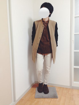 「STUDIOUS（ステュディオス）のアイテム（その他シューズ）」を使った、つっきーさん（メンズ・165cm）の冬コーディネート