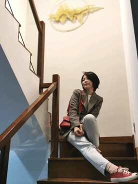 「GB（ジービー）のアイテム」を使った、花臂erさん（レディース・167cm）の秋コーディネート