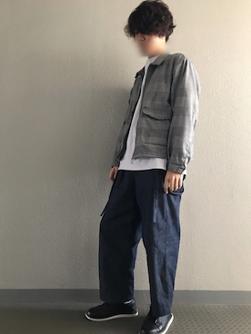 「HIBECK（ハイベック）のアイテム（ジャケット/アウター）」を使った、ashida さん（メンズ・179cm）の秋コーディネート