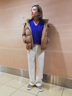 「DESCENTE ALLTERRAIN（デサント　オルテライン）のアイテム（ジャケット/アウター）」を使った、安藤 舞里子さん（レディース・161cm）の冬コーディネート