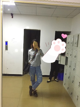「PULL&BEAR（プルアンドベア）のアイテム（その他シューズ）」を使った、唐唐江唐.花格子象さん（レディース・158cm）の秋コーディネート