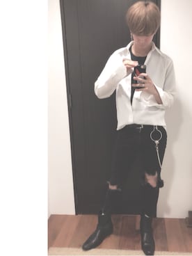 「kutir（クティール）のアイテム（ウォレットチェーン）」を使った、shℹ︎nさん（メンズ・175cm）の夏コーディネート