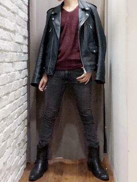 「L.H.P（エルエイチピー）のアイテム（ジャケット/アウター）」を使った、shℹ︎nさん（メンズ・174cm）の秋コーディネート