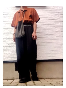 「BASISBROEK（バシスブルック）のアイテム（デニムパンツ）」を使った、オオタさん（メンズ・174cm）の夏コーディネート