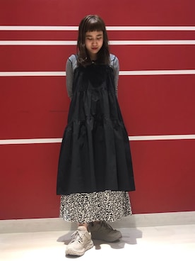 「HOKA ONE ONE × Engineered  Garments」｜AIKOさん（レディース・153cm）の冬コーディネート