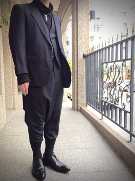 「handmade」｜「アイテム（スーツジャケット）」を使った、Detail.Jeffiexさん（メンズ・167cm）の春コーディネート