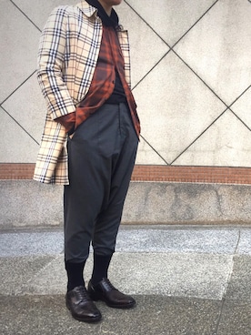 「handmade」｜「アイテム（ダウンジャケット/コート）」を使った、Detail.Jeffiexさん（メンズ・167cm）の春コーディネート