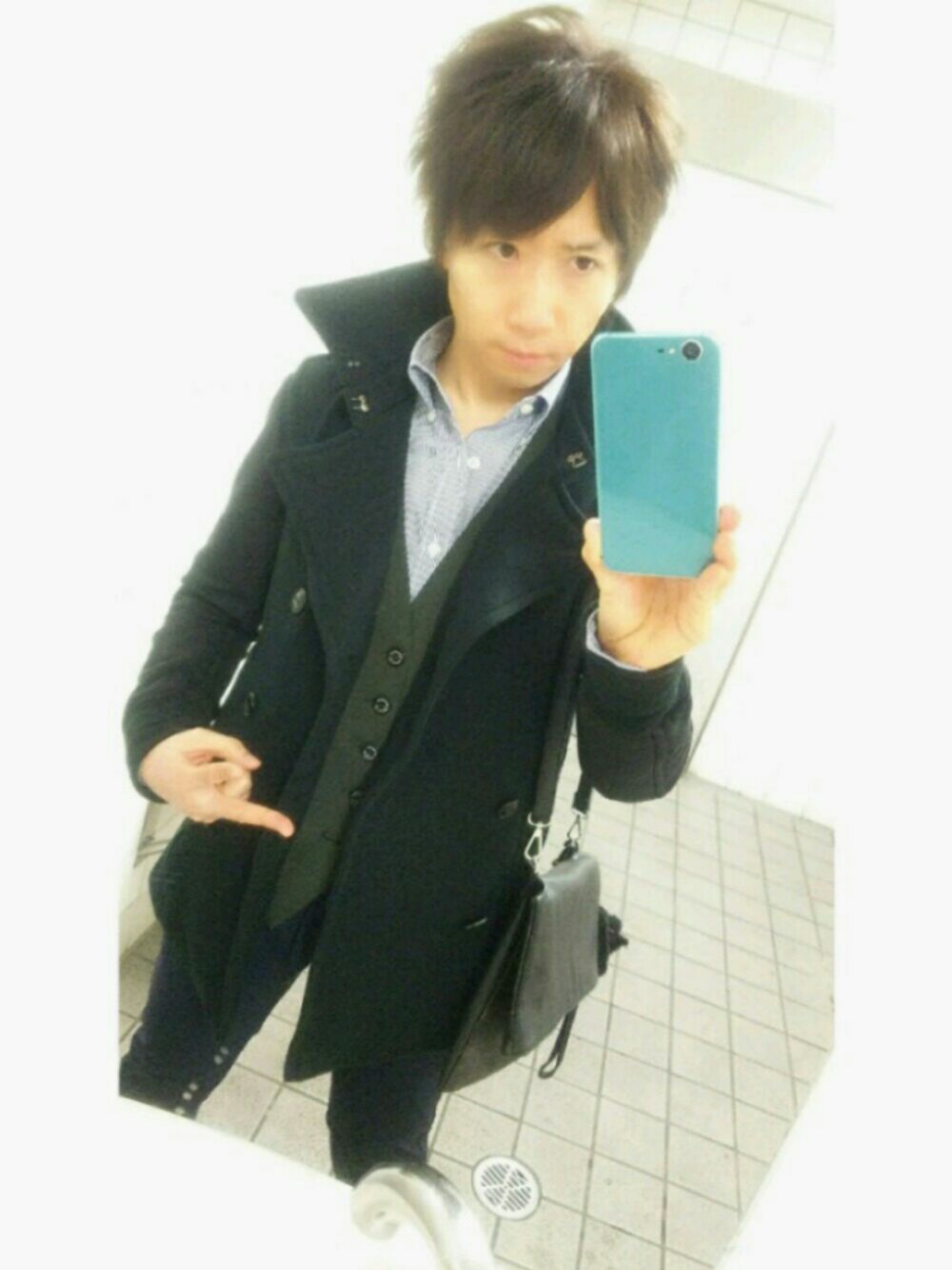 「1PIU1UGUALE3、junhashimoto 、Giab's、AKM、BERING、愛はWEARを救うキャンペーン、お久しぶりです、誕生日、40代ファッション」｜「junhashimoto - SIDE PANEL B.D SHIRT -のアイテム（シャツ/ブラウス、ブルー系）」を使った、キラさん（メンズ・163cm）の春コーディネートの1枚目の写真