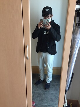 「アイテム（モカシン/デッキシューズ）」を使った、たくちさん（メンズ・163cm）の冬コーディネート