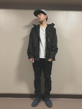 「niko and...（ニコアンド）のアイテム（マウンテンパーカー）」を使った、山ちゅーさん（メンズ・166cm）の春コーディネート