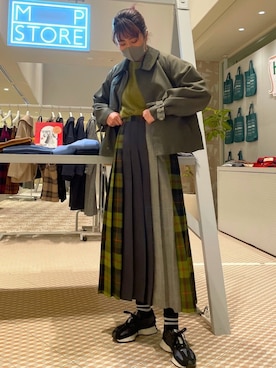 「MP STORE（エムピーストア）のアイテム」を使った、AIRIさん（レディース・165cm）の冬コーディネート