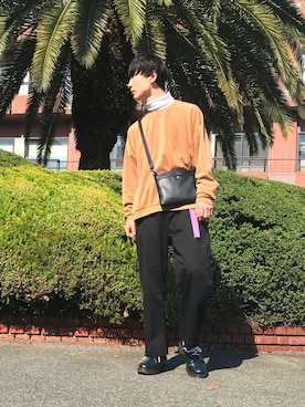 「EMMA  CLOTHES」｜「アイテム（チノパンツ）」を使った、ゆさん（メンズ・176cm）の秋コーディネート