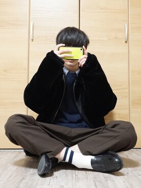 「アイテム（ブルゾン）」を使った、ゆさん（メンズ・176cm・10代）の冬コーディネート