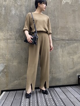 「SALON adam et rope'（サロン アダム エ ロペ）のメタルチェーンネックレス（ネックレス、シルバー系）」を使った、sakiさん（レディース・158cm）の夏コーディネート