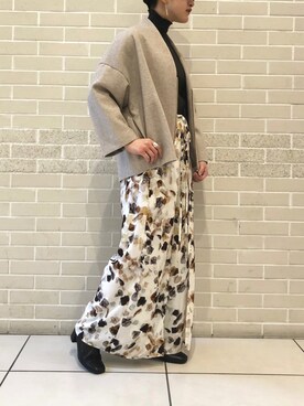「SALON adam et rope'（サロン アダム エ ロペ）のアイテム（ブルゾン）」を使った、sakiさん（レディース・158cm）の秋コーディネート