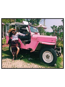 「travel」｜「アイテム（サンダル）」を使った、Jamie Kongさん（レディース・155cm）の夏コーディネート