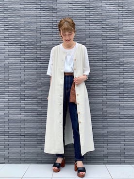 「ローリーズファーム(LOWRYS FARM)」｜「アイテム（財布/小物）」を使った、ぽ　んさん（レディース・161cm）の春コーディネート