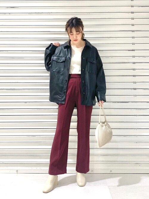 Lowrys Farm ローリーズファーム のライダースジャケットを使った人気ファッションコーディネート Sciaky