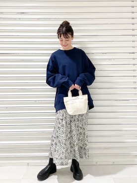 「スニーカーブーツ」｜「アイテム（アクセサリー）」を使った、ぽ　んさん（レディース・161cm）の冬コーディネート