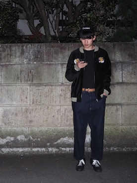 「テーラー東洋」｜「アイテム（ジャケット/アウター）」を使った、25さん（メンズ・177cm）の冬コーディネート