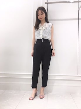 「JILL STUART（ジルスチュアート）のアイテム（パンツ）」を使った、meguさん（レディース・163cm）の夏コーディネート