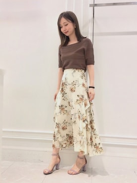 「JILL STUART（ジルスチュアート）の◆リンダアンクルストラップサンダル（サンダル）」を使った、meguさん（レディース・163cm）の夏コーディネート