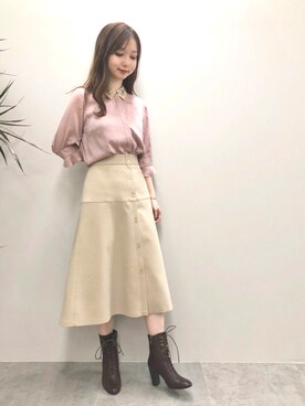 「JILL STUART（ジルスチュアート）のアイテム（スカート）」を使った、meguさん（レディース・163cm）の夏コーディネート