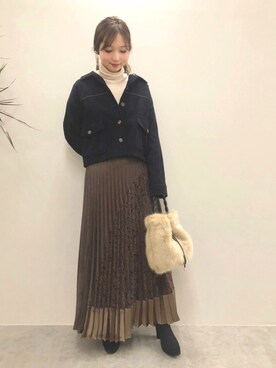「JILL STUART（ジルスチュアート）のアイテム（ブルゾン）」を使った、meguさん（レディース・163cm）の秋コーディネート