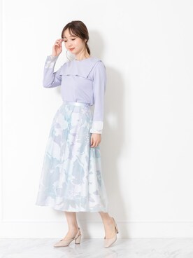 「JILL STUART（ジルスチュアート）のアイテム（Tシャツ/カットソー）」を使った、meguさん（レディース・163cm）の冬コーディネート