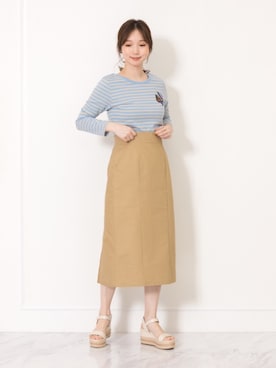 「JILL STUART（ジルスチュアート）のアイテム（Tシャツ/カットソー）」を使った、meguさん（レディース・163cm）の春コーディネート