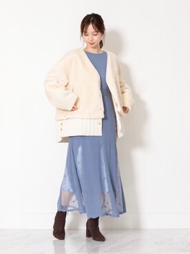 「JILL STUART（ジルスチュアート）のアイテム（ブルゾン）」を使った、meguさん（レディース・163cm）の秋コーディネート