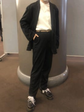 「G.O.C（ジーオーシー）のアイテム（テーラードジャケット）」を使った、fujino_otkmさん（レディース・156cm）の春コーディネート
