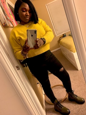 「Bamboo（バンブー）のアイテム」を使った、Starrさん（レディース・163cm）の秋コーディネート