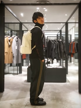 「アイテム（ジャージ）」を使った、石田優気さん（メンズ・173cm・20代）の冬コーディネート