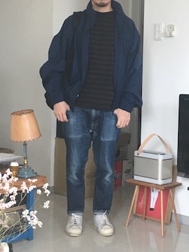 「tim.（ティム）のアイテム（ジャケット/アウター）」を使った、のりさんさん（メンズ・165cm）の夏コーディネート
