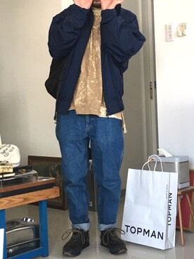 「tim.（ティム）のアイテム（トップス）」を使った、のりさんさん（メンズ・165cm）の秋コーディネート