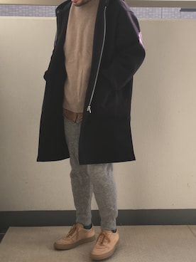 「COMMON PROJECTS（コモンプロジェクト）のアイテム」を使った、のりさんさん（メンズ・165cm）の冬コーディネート